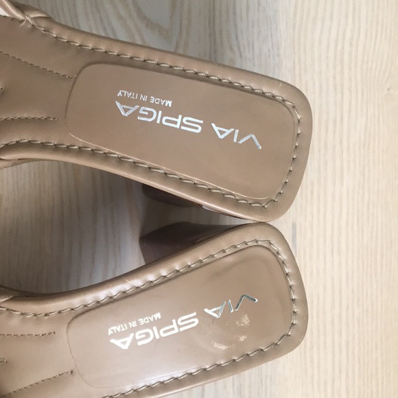 Via Spiga Suede EUC 8.5 Italian Leather SlideShoes - Picture 4 of 8